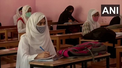 J-K: Srinagar schools reopen for classes 10, 12 with COVID-19 rules in place J-K: Srinagar schools reopen for classes 10, 12 with COVID-19 rules in place