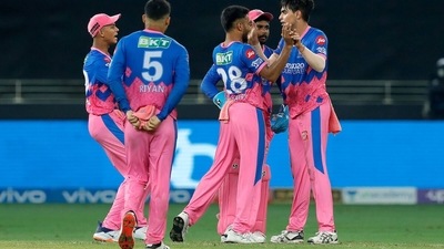 Kartik Tyagi defended 4 off the final over against Punjab Kings. (IPL/Twitter) Kartik Tyagi defended 4 off the final over against Punjab Kings. (IPL/Twitter)