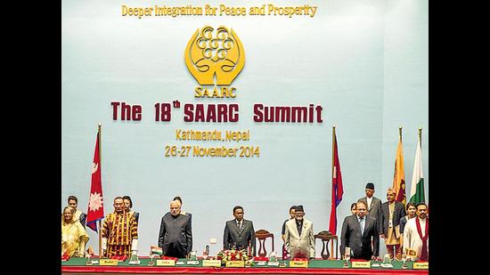 PM Narendra Modi had revived the proposed Saarc satellite at the 18th Saarc summit in Kathmandu in November 2014. (HT File Photo)