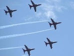 The Surya Kiran air show can also be viewed @suryakiran_iaf on Instagram, Twitter and Facebook. (File Photo / Representational Image) The Surya Kiran air show can also be viewed @suryakiran_iaf on Instagram, Twitter and Facebook. (File Photo / Representational Image)