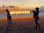 Kareena Kapoor with Saif Ali Khan, Taimur and Jehangir in the Maldives. Kareena Kapoor with Saif Ali Khan, Taimur and Jehangir in the Maldives.
