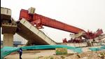 Two concrete spans among pillars 107-109 in the third phase of the under-construction Dwarka Expressway collapsed in March, following which two committees deliberated on the causes and recently submitted their reports. (HT Archive) Two concrete spans among pillars 107-109 in the third phase of the under-construction Dwarka Expressway collapsed in March, following which two committees deliberated on the causes and recently submitted their reports. (HT Archive)