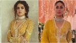 Sanya Malhotra or Kareena Kapoor Khan: Who wore the <span class='webrupee'>₹</span>1 lakh anarkali better?(Instagram) Sanya Malhotra or Kareena Kapoor Khan: Who wore the <span class='webrupee'>₹</span>1 lakh anarkali better?(Instagram)