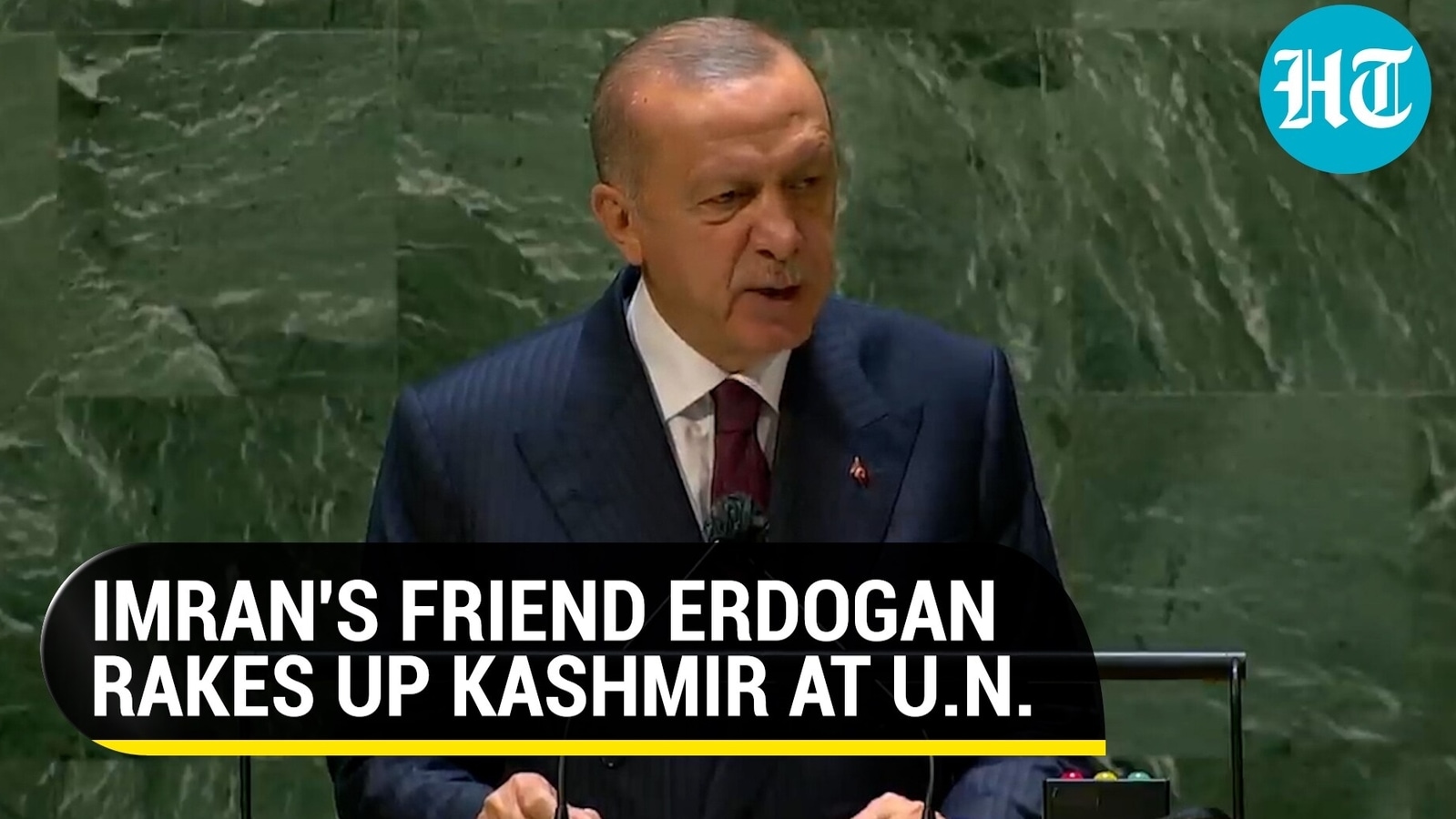 Turkey rakes up Kashmir at UNGA: Watch how Erdogan toed Pakistan's line ...