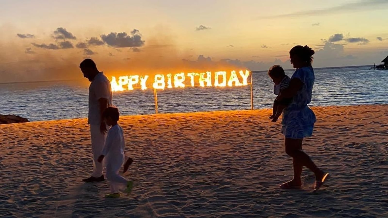 Inside Kareena Kapoor’s fiery birthday in Maldives with Saif Ali Khan, Taimur and Jehangir