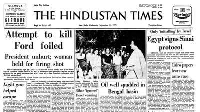HT This Day: Sept 24, 1975 — Attempt to kill Ford foiled: President unhurt; woman held for firing shot HT This Day: Sept 24, 1975 — Attempt to kill Ford foiled: President unhurt; woman held for firing shot