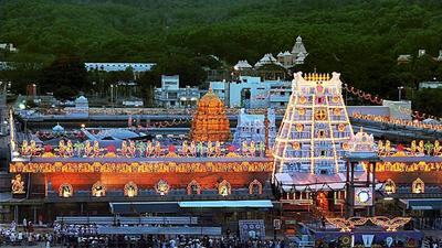 A view of Venkateswara Temple, on Tirumala hills in Tirupati. (File photo) A view of Venkateswara Temple, on Tirumala hills in Tirupati. (File photo)