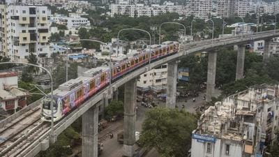 PMC will handover plots of land in its possession for the Hinjewadi to Shivajingar Metro corridor, as well as for a multi-level flyover at the SPPu chowk (Pratham Gokhale/HT Photo)