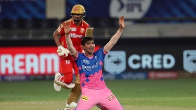 Kartik Tyagi of Rajasthan Royals. (ANI) Kartik Tyagi of Rajasthan Royals. (ANI)