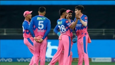 Rajasthan Royals players celebrate. (IPL)