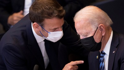 Macron and Biden agreed to launch in-depth consultations to rebuild trust, Macron's office and the White House said in a joint statement. (AP / file)