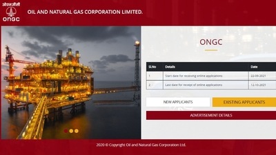 ONGC recruitment 2021: Apply for 313 vacancies, check details here ONGC recruitment 2021: Apply for 313 vacancies, check details here