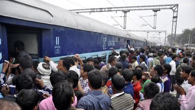 Bihar Sampark Kranti Superfast Express at railway station. (HT FIle) Bihar Sampark Kranti Superfast Express at railway station. (HT FIle)
