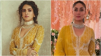 Sanya Malhotra or Kareena Kapoor Khan: Who wore the  ₹1 lakh anarkali better? (Instagram)