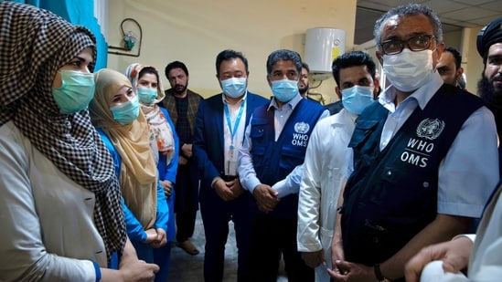 WHO chief Tedros Adhanom Ghebreyesus during his visit to Afghanistan.(Twitter/@WHO)