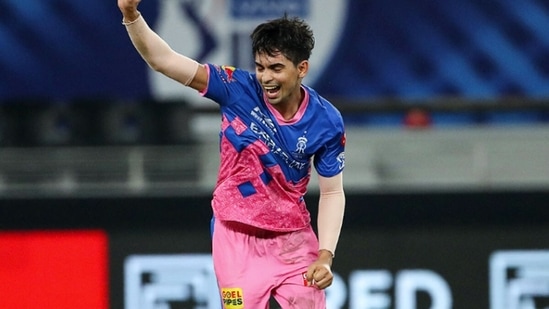 Kartik Tyagi defended 4 runs off the final over. (RR/Twitter) Kartik Tyagi defended 4 runs off the final over. (RR/Twitter)