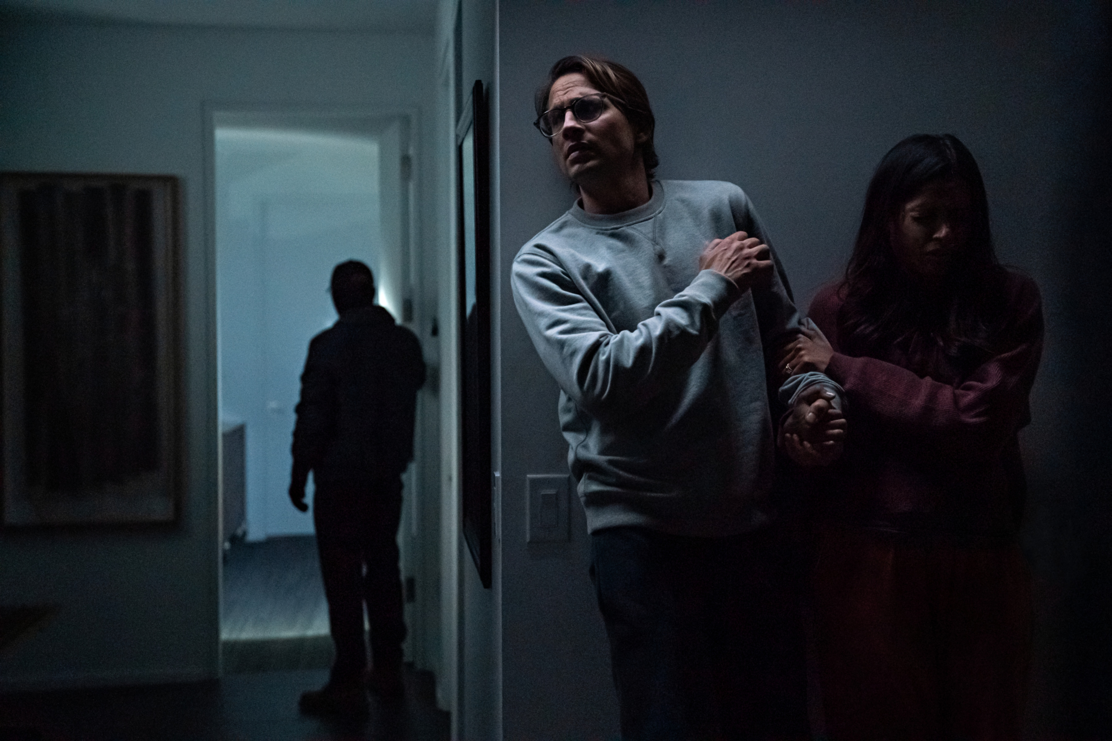 Freida Pinto and Logan Marshall-Green in a still from Intrusion.