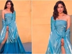 Yami Gautam had earlier made headlines for her intimate wedding ceremony. The actor is now taking the internet by storm for her stylish pictures in a blue gown.(Instagram/@vandafashionagency)