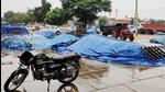 Paddy grain lying in the open after rain at the Ladwa grain market of Haryana’s Kurukshetra district on Thursday. In neighbouring Punjab, procurement will start formally from October 1. (HT photo) Paddy grain lying in the open after rain at the Ladwa grain market of Haryana’s Kurukshetra district on Thursday. In neighbouring Punjab, procurement will start formally from October 1. (HT photo)