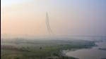 Signature Bridge engulfed in a thick layer of haze, Wazirabad, New Delhi, October 23, 2020 (Amal KS/HT PHOTO) Signature Bridge engulfed in a thick layer of haze, Wazirabad, New Delhi, October 23, 2020 (Amal KS/HT PHOTO)