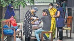 A health worker draws a blood sample from a person for use in the third round of serological survey testing for coronavirus in September 2020. Delhi’s seventh sero survey to check Covid antibodies and vaccination status will begin on Friday. (Sanchit Khanna/HT Photo) A health worker draws a blood sample from a person for use in the third round of serological survey testing for coronavirus in September 2020. Delhi’s seventh sero survey to check Covid antibodies and vaccination status will begin on Friday. (Sanchit Khanna/HT Photo)