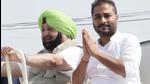 A file photo of Congress’ Jalalabad MLA Raminder Singh Awla with former CM Amarinder Singh. Fazilka officer claims that threats are being issued to him by the MLA, who, in turn, has accused the officer of harassing sarpanches in his area. (HT photo) A file photo of Congress’ Jalalabad MLA Raminder Singh Awla with former CM Amarinder Singh. Fazilka officer claims that threats are being issued to him by the MLA, who, in turn, has accused the officer of harassing sarpanches in his area. (HT photo)