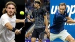 From left: Stefanos Tsitsipas, Daniil Medvedev and Alexander Zverev. (Getty Images) From left: Stefanos Tsitsipas, Daniil Medvedev and Alexander Zverev. (Getty Images)
