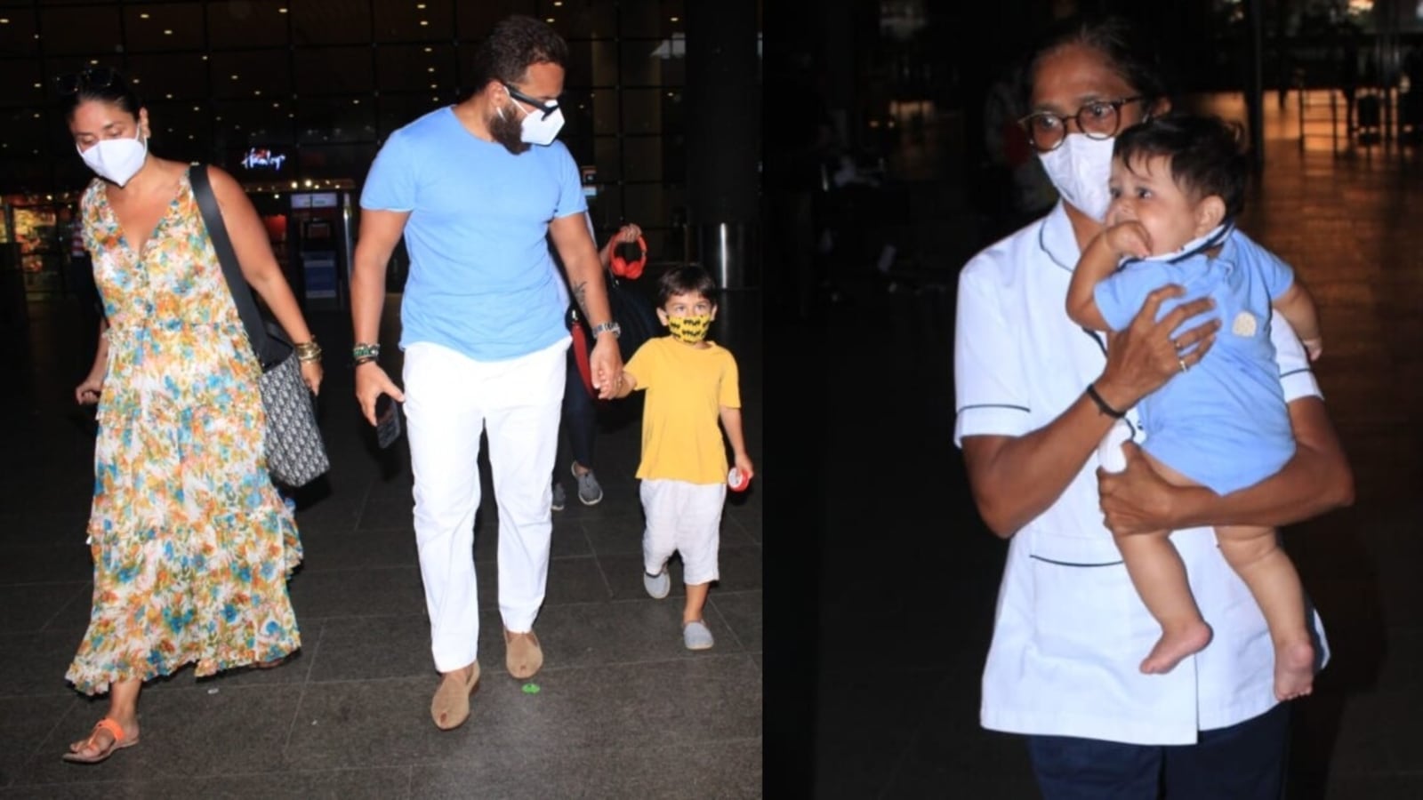 Kareena Kapoor, Saif Ali Khan, Taimur And Jeh Return From Their Beach ...