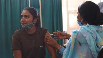 On Thursday, 8,568 people were covered in Covid-19 vaccination camps at health centres, with 3,284 taking the first dose and 5,284 taking the second dose. Officials said that for the past three days, the number of second dose vaccinations has been higher. (Vipin Kumar/HT PHOTO)