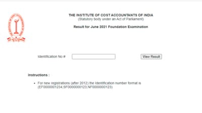 ICMAI CMA June 2021 foundation exam results: Candidates who appeared for the foundation examination can check their results on the official website of ICMAI on icmai.in. (icmai.in)