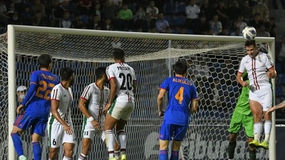 ATKMB (in white) defending against Uzbekistan's Nasaf in their 6-0 loss Credit ATKMB (Twitter) ATKMB (in white) defending against Uzbekistan's Nasaf in their 6-0 loss Credit ATKMB (Twitter)