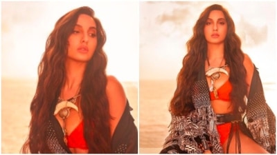 With minimal makeup, Nora Fatehi left her wavy hair open. (Instagram/@norafatehi)