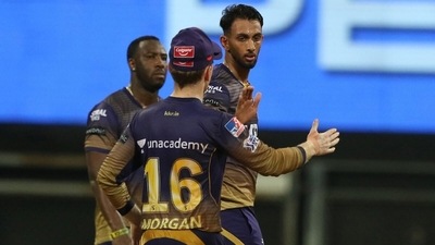 Prasidh Krishna picked up 2/43.&nbsp; (Twitter)