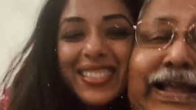 Rupali Ganguly and Satish Shah during the Sarabhai Vs Sarabhai reunion.