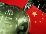A Chinese flag is seen among representations of Bitcoin and other cryptocurrencies. A Chinese flag is seen among representations of Bitcoin and other cryptocurrencies. 