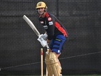 RCB's new recruit Tim David in nets