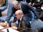 French foreign minister Jean-Yves Le Drian attends the 76th session of the United Nations General Assembly at the UN headquarters in New York, U.S., on September 23, 2021.&nbsp;