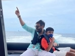 Ajay Devgn has shared a pic with Yug from their recent Maldives vacation.
