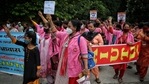 ASHA workers across many states have been protesting against their working conditions and low wages since the coronavirus pandemic began. (Photo by Sanchit Khanna/ Hindustan Times) ASHA workers across many states have been protesting against their working conditions and low wages since the coronavirus pandemic began. (Photo by Sanchit Khanna/ Hindustan Times)