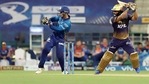 Rahul Tripathi of Kolkata Knight Riders plays a shot during(ANI) Rahul Tripathi of Kolkata Knight Riders plays a shot during(ANI)