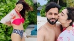 Disha Parmar and Rahul Vaidya are in the Maldives. Disha Parmar and Rahul Vaidya are in the Maldives. 
