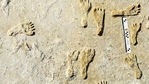 Fossilized human fossilized footprints at the White Sands National Park in New Mexico. (AP) Fossilized human fossilized footprints at the White Sands National Park in New Mexico. (AP)