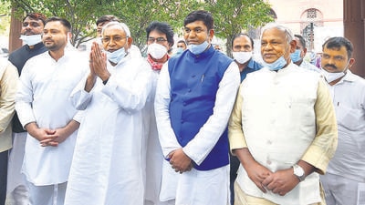 Unease among constituents of the ruling National Democratic Alliance (NDA) as well as Opposition paries in Bihar was palpable on Friday, a day after the central government, in an affidavit in the Supreme Court, virtually ruled out a caste census (PTI) Unease among constituents of the ruling National Democratic Alliance (NDA) as well as Opposition paries in Bihar was palpable on Friday, a day after the central government, in an affidavit in the Supreme Court, virtually ruled out a caste census (PTI)