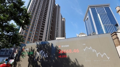 Data this month showed home sales by value dropped 20% in August, while prices in the secondary market dropped for the first time since February 2020. (REUTERS)