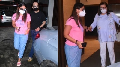 Kareena Kapoor also stepped out with her mother Babita. (Varinder Chawla) Kareena Kapoor also stepped out with her mother Babita. (Varinder Chawla)