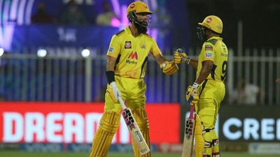 Moeen Ali (23) and Ambati Rayudu (32) steadied CSK's ship to bring the chase back on track. (BCCI/IPL)