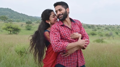 Naga Chaitanya and Sai Pallavi in a still from Love Story. Naga Chaitanya and Sai Pallavi in a still from Love Story.