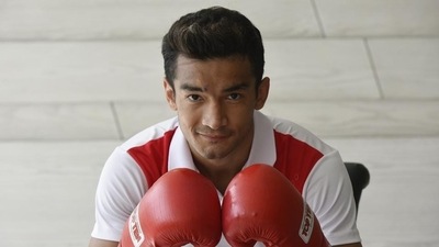 File image of Indian pugilist Shiva Thapa. (Vipin Kumar/HT PHOTO)