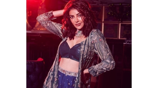 Kajal Xxx Free Videos - PHOTOS: Kajal Aggarwal slays sexy fusion style in bling bra and pant set,  shrug | Hindustan Times