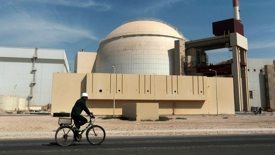 The reactor building of the Bushehr nuclear power plant, just outside the southern city of Bushehr.(AP)